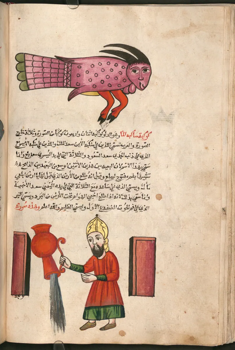 Kazvînî, Acâibü'l-mahlûkât (Arapça, 18. yy, Filistin?), fol. f030v. Bayerische Staatsbibliothek