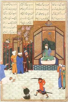 Emîr Hüsrev Dihlevî, Hamse, fol. bihzad-beheading