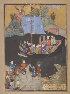 Emîr Hüsrev Dihlevî, Hamse, fol. herat-1496-folio-from-a-khamsa-quintet-by-amir-khusraw-dihlavi-d-1325-t