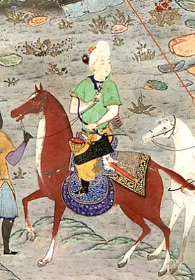 Emîr Hüsrev Dihlevî, Heşt Bihişt, fol. muhammad-muhsin-equestrial-portrait