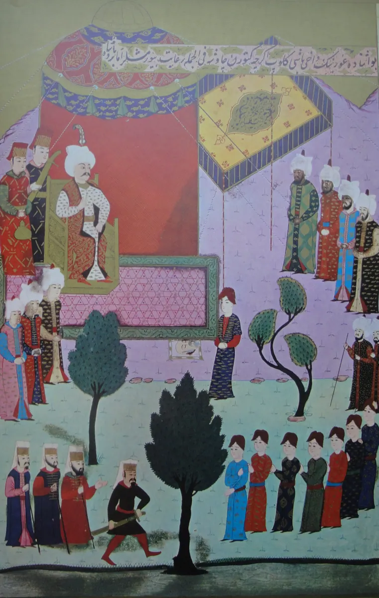 aynı sahne, IA PDF’ten ikinci kopya — Hünernâme I minyatürü (Topkapı Sarayı Müzesi Kütüphanesi (tarama: Wikimedia Commons))