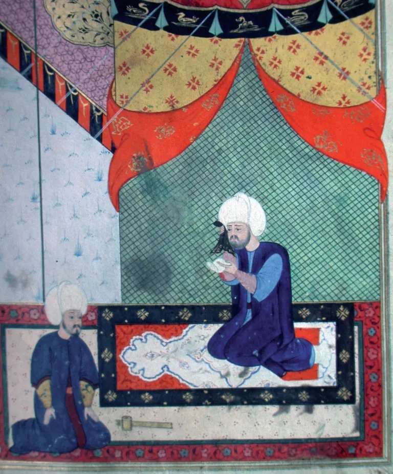 Sokollu Mehmed Pasha and Feridun Ahmed Beg (768×926) — Nüzhet-i Esrârü'l-Ahbâr der Sefer-i Sigetvar minyatürü (Wikimedia Commons)