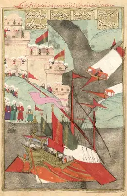 Kılıç Ali Pasha's conquest of Faş Castle and repair of the castle (1578-1579). TSKM B.200-89a (1582–1588) (1660×2544)