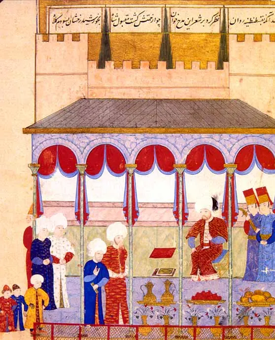 Sehname-i Selim Han (558×690) — Şehnâme-i Selîm Hân minyatürü (Wikimedia Commons)