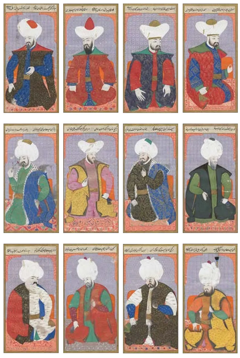 Semailname (T.Y. 6088) Miniatures (1744×2600) — Kıyâfetü'l-insâniyye fî şemâili'l-Osmâniyye (Şemâilnâme) minyatürü (Wikimedia Commons)