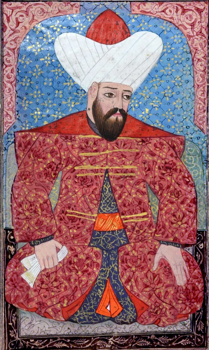 Metehanzade orhangazi (2561×4290) — Kıyâfetü'l-insâniyye fî şemâili'l-Osmâniyye (Şemâilnâme) minyatürü (Wikimedia Commons)