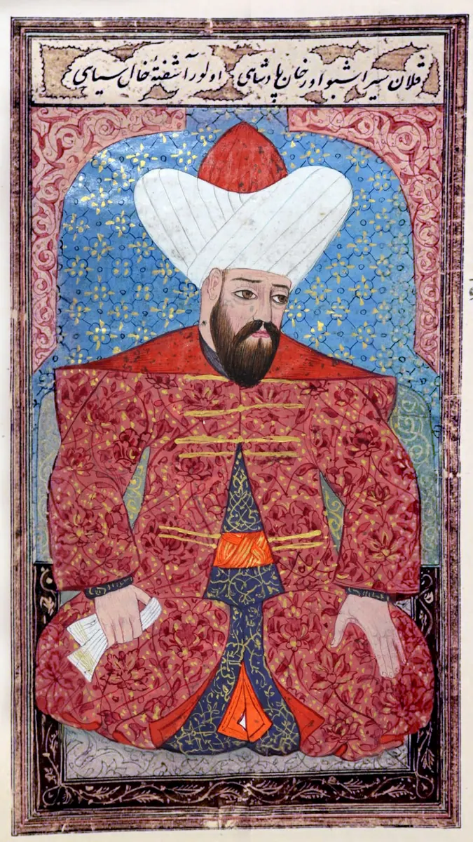Orhan I. Semailname (Millet Library, Ali Emîrî Collection, History, MS no. 1216) (2888×5132) — Kıyâfetü'l-insâniyye fî şemâili'l-Osmâniyye (Şemâilnâme) minyatürü (Wikimedia Commons)