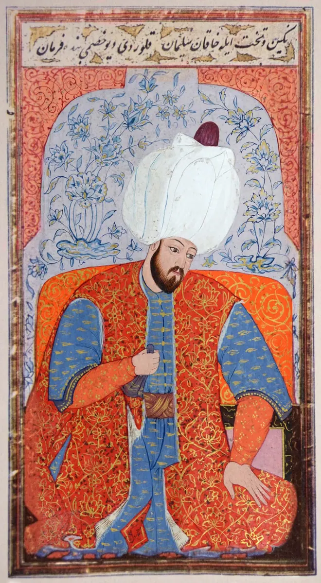 Suleiman I. Semailname (Millet Library, Ali Emîrî Collection, History, MS no. 1216) (1464×2662) — Kıyâfetü'l-insâniyye fî şemâili'l-Osmâniyye (Şemâilnâme) minyatürü (Wikimedia Commons)