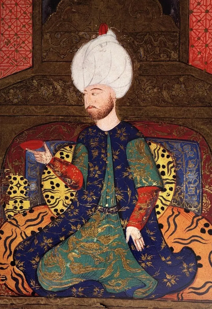 Ârifî, Süleymannâme (1558), Tek yaprak. Topkapı Sarayı Müzesi Kütüphanesi (Wikimedia)