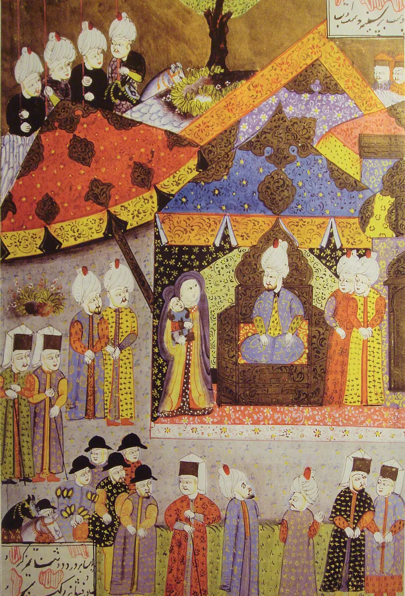 Ârifî, Süleymannâme (1558), Tek yaprak. Topkapı Sarayı Müzesi Kütüphanesi (Wikimedia)