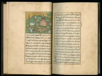Târîh-i Hind-i Garbî (Târîh-i Yeni Dünyâ / Hadîs-i Nev), fol. master-pg008-009-villiage