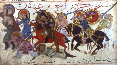 m3 · Rabi, armoured with lamellar jawshan cuirasses plus mail hauberks beneath his tunic. Armed with long · 1024×567