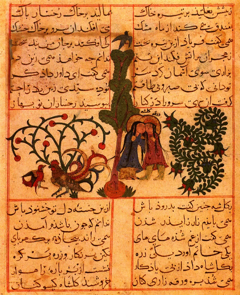 m35 · VarkaAndGulshah · 800×985 — Ayyûkî, Varka ve Gülşah minyatürü (Topkapı Sarayı Müzesi Kütüphanesi)