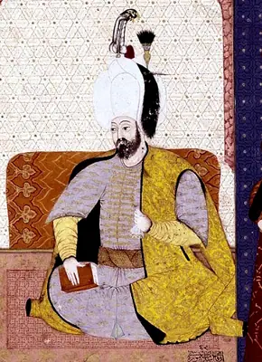 Sultan Murad III (1546-1595) portrait. Miniature from “Zubdat al Tawarikh” (Ms. 1973, fol. 59b) by Seyyd Lokma (1473×2031)