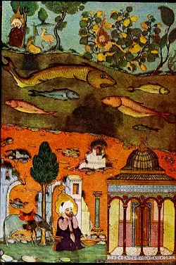Jonah and the fish Jeremiah in wilderness Uzeyr awakened after the destruction of Jerusalem (250×377)