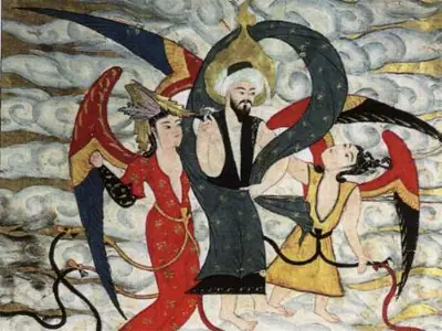 Mohammed on Heaven (detailed - from Topkapı Palace Museum) (450×338)